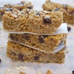 No Bake Peanut Butter Raisinette Granola Bars