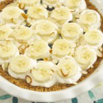 Banana Blueberry Cream Pie with Oatmeal Cookie Crust