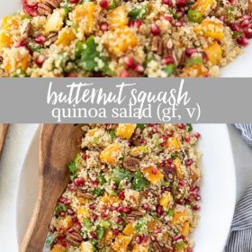 butternut squash quinoa salad collage