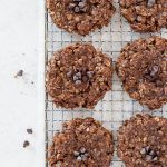 No Bake Chocolate Peanut Butter Oatmeal Cookies on a wire rack