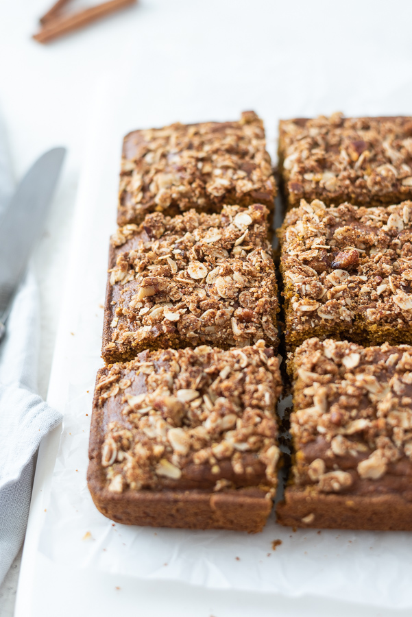 Pumpkin Oat Pecan Coffee Cake