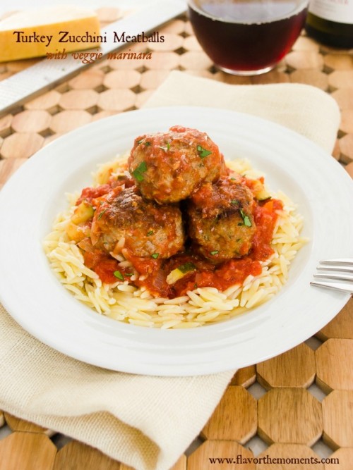 Turkey Zucchini Meatballs With Veggie Marinara Slow Cooker