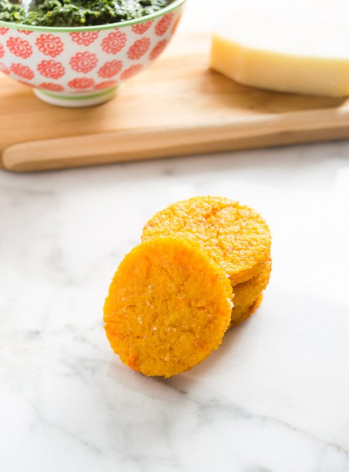 Oven baked sweet potato polenta 