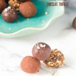 Caramel truffles rolled in cocoa powder and almonds