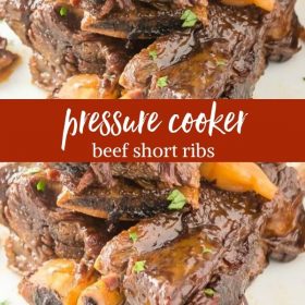 pressure cooker beef short ribs collage