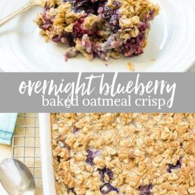 overnight blueberry baked oatmeal crisp