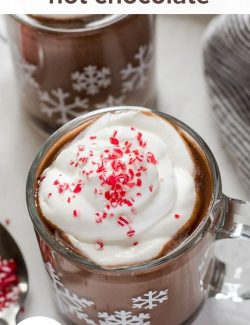 peppermint hot chocolate long pin