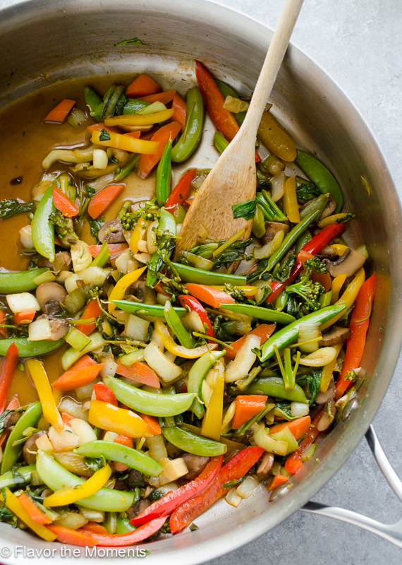 stir fried vegetables for vegetarian quinoa bowls