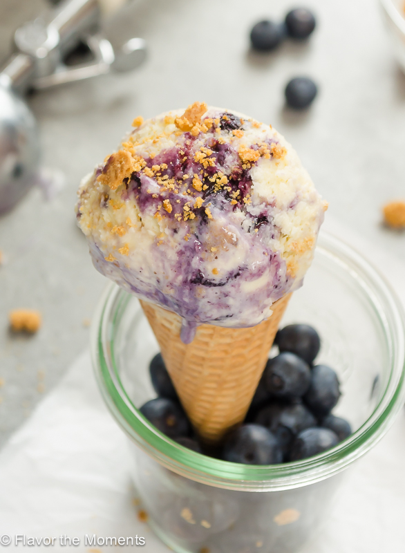 Blueberry Pie Ice Cream cone melting