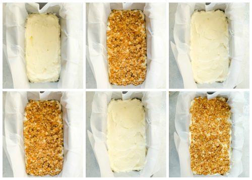 Coconut Lime Ice Cream Loaf layering