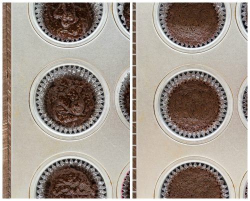 vegan brownies process collage