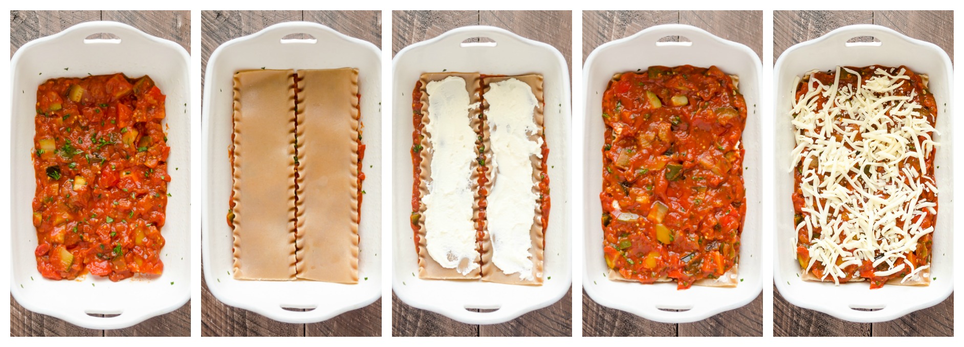 Ratatouille Lasagna process collage