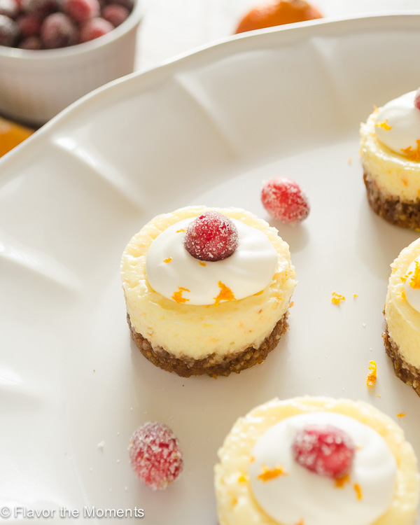 Mini Cranberry Orange Cheesecakes with Gingersnap Crust - Flavor the ...