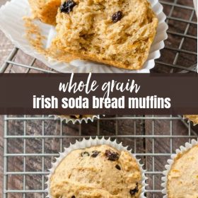 irish soda bread muffins collage