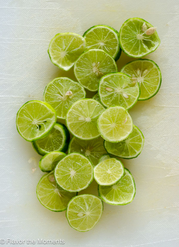 Sliced key limes