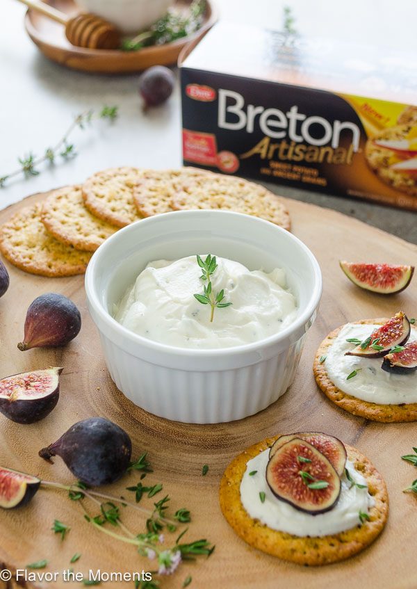 Honey thyme whipped goat cheese