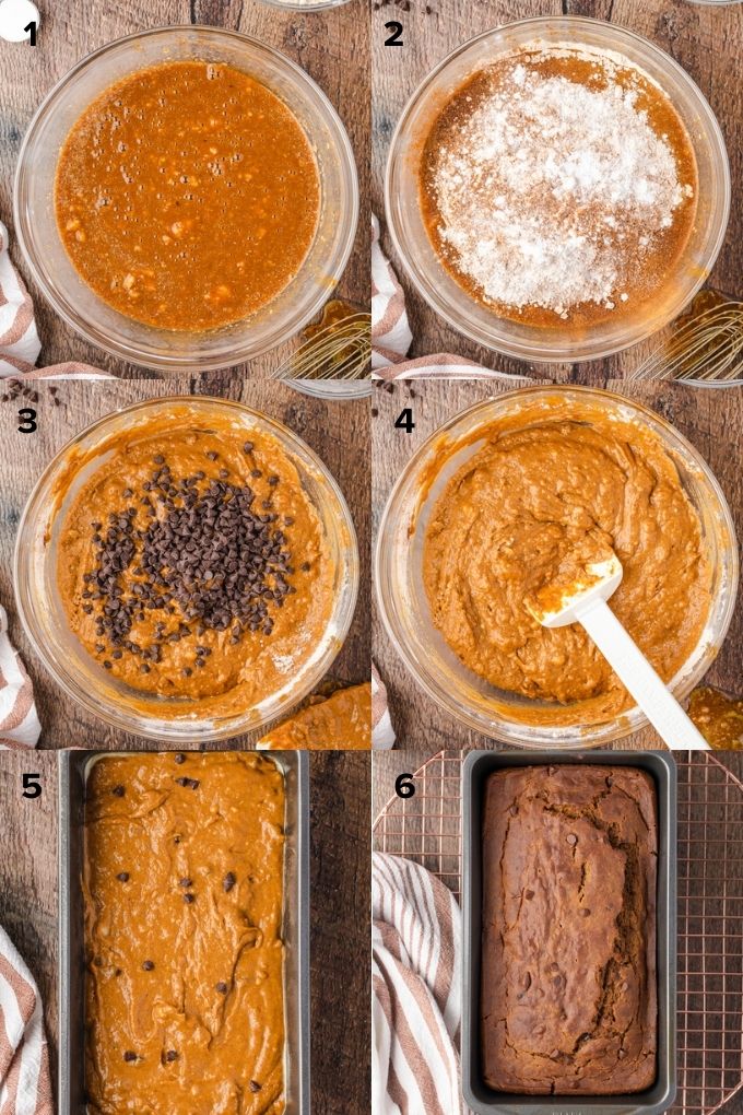 How to make healthy pumpkin bread recipe collage
