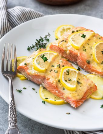 Crispy Salmon Patties with Lemon Dill Sauce