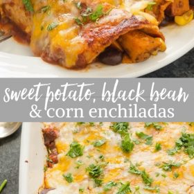 sweet potato enchiladas collage