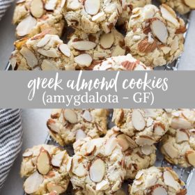 Greek almond cookie collage pin