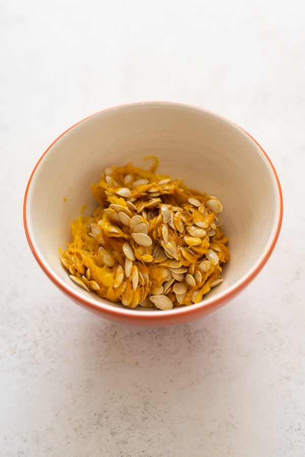 pumpkin seeds in bowl