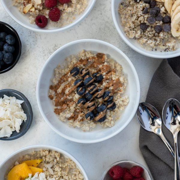Quinoa Oatmeal Breakfast Bowls Flavor the Moments