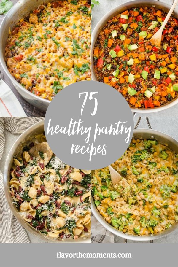 healthy pantry recipes collage
