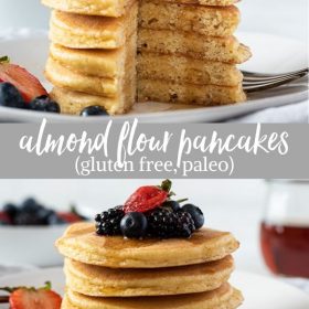 almond flour pancakes collage