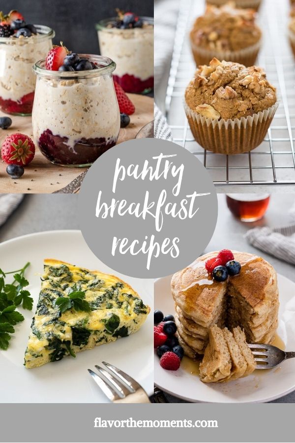healthy pantry breakfast recipes collage