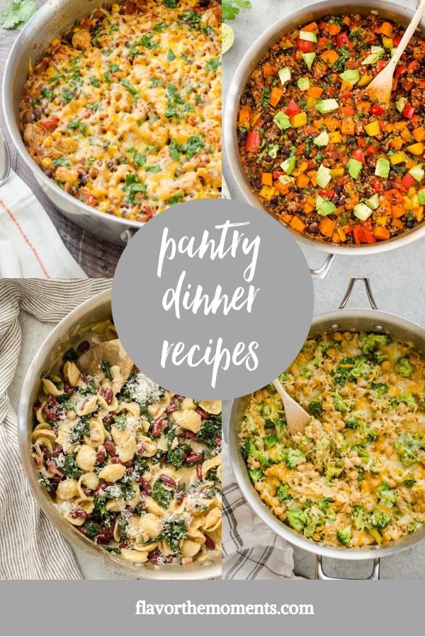healthy pantry dinner recipes collage