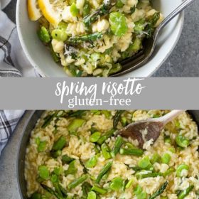 spring risotto collage