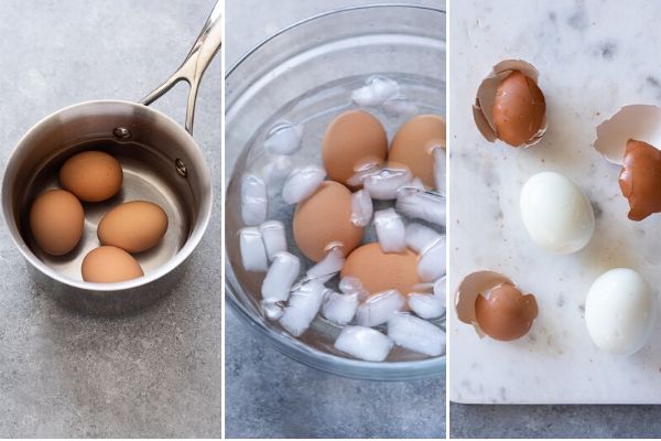 how to make hard boiled eggs collage