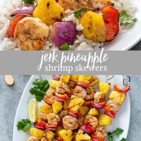 jerk pineapple shrimp skewers
