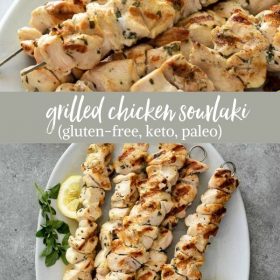 Greek chicken souvlaki pinterest collage