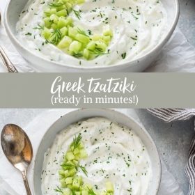 Greek tzatziki collage