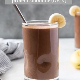 Chocolate protein smoothie pin 2