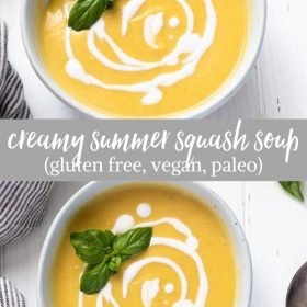 summer squash soup collage