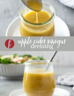 Apple cider vinegar dressing pinterest collage
