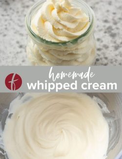 homemade whipped cream collage pin