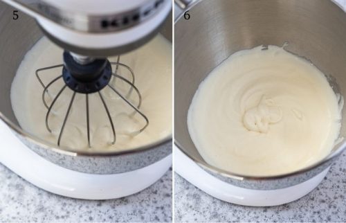 How to make homemade whipped cream process collage 3