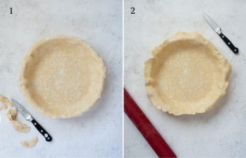 Pumpkin pecan pie recipe process collage 1