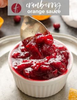 Cranberry sauce recipe pin