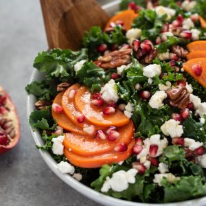close up of holiday salad in bowl