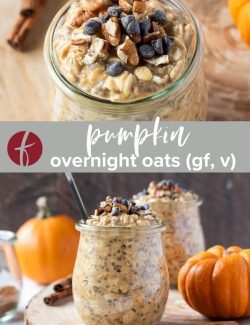 Pumpkin overnight oats collage pin