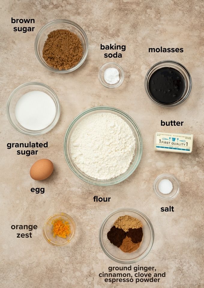 Gingersnap cookie recipe ingredients