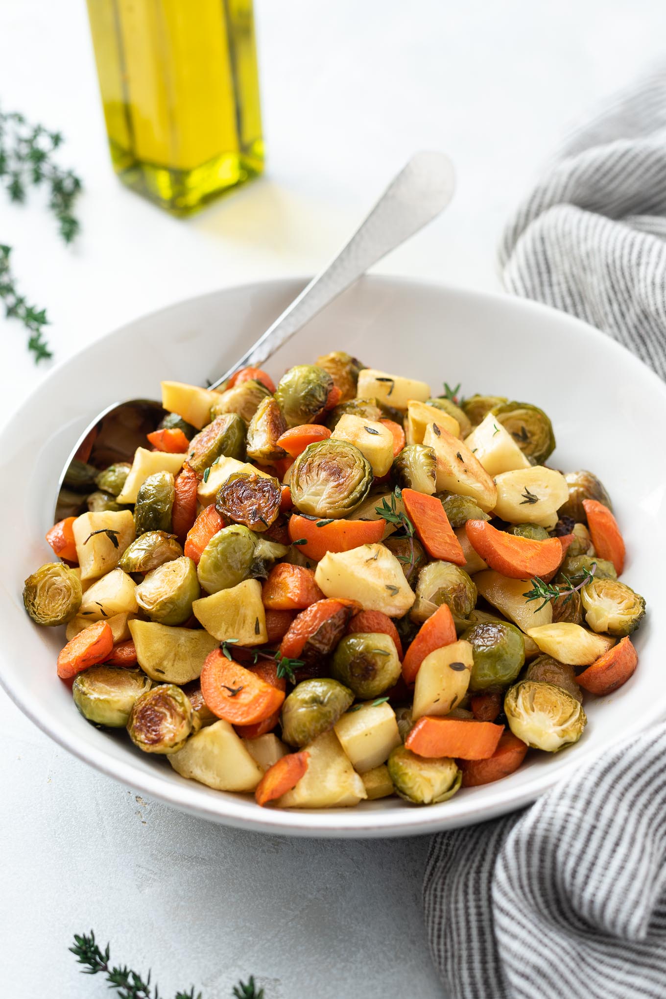 Roasted Brussels Sprouts, Carrots and Parsnips Flavor the Moments