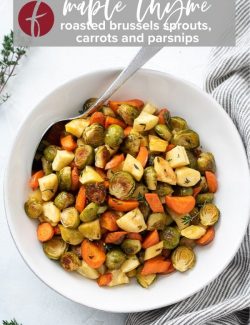 Roasted brussels sprouts and carrots pin 2