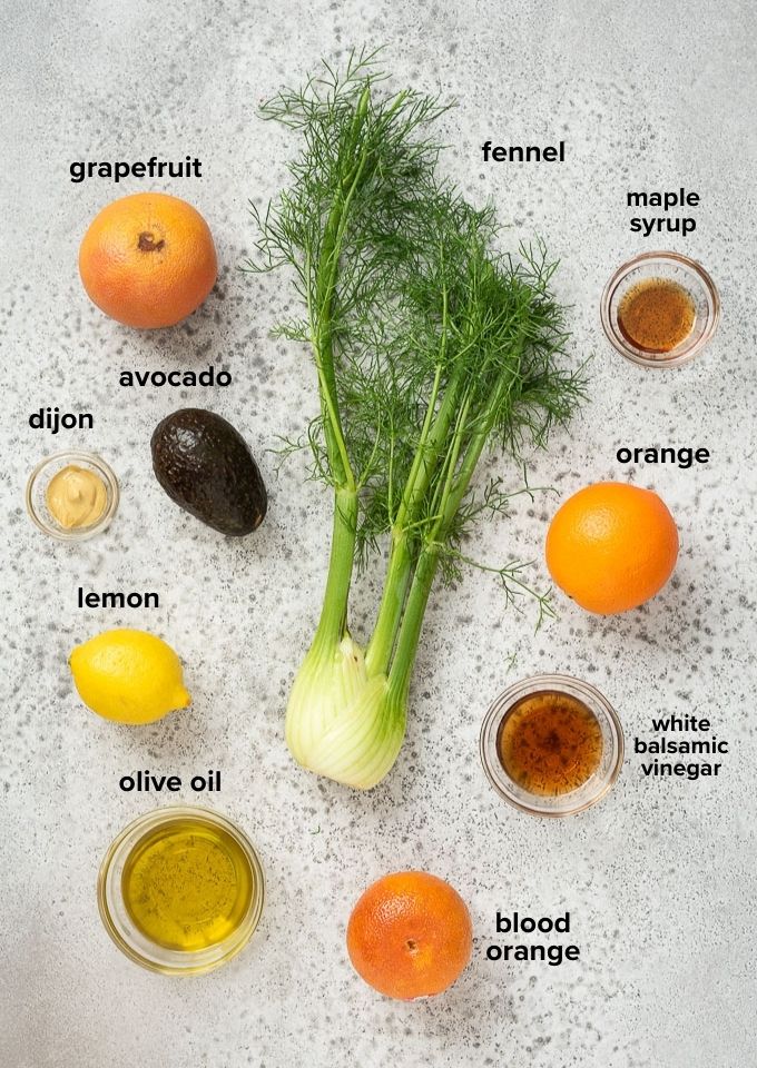 Citrus salad ingredients