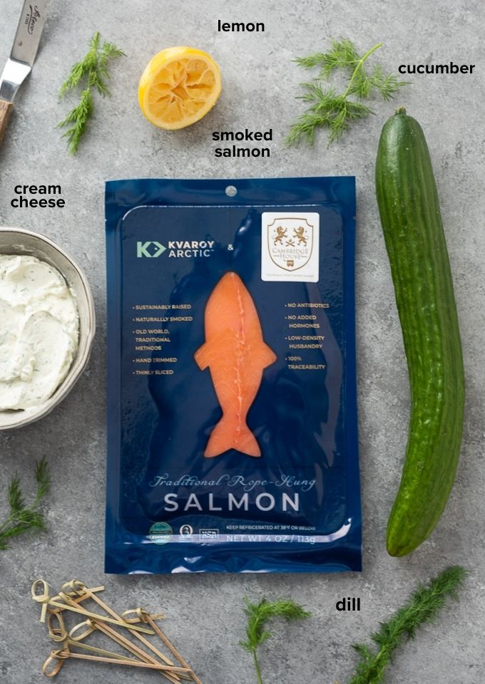 Smoked salmon appetizer ingredients