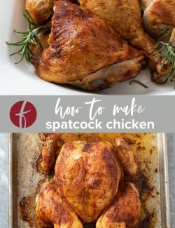 How to Spatchcock a Chicken collage pin